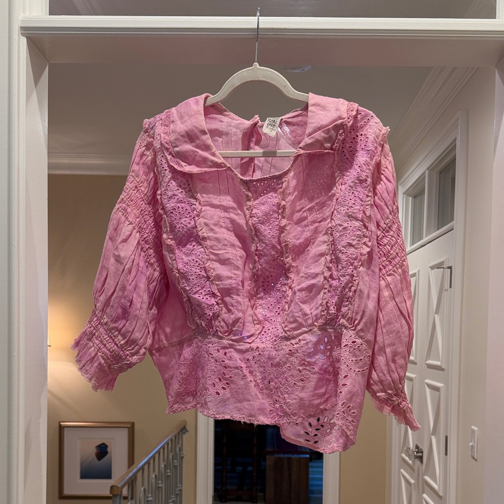Magnolia Pearl Pink Lightweight Eyelet Top(bw)